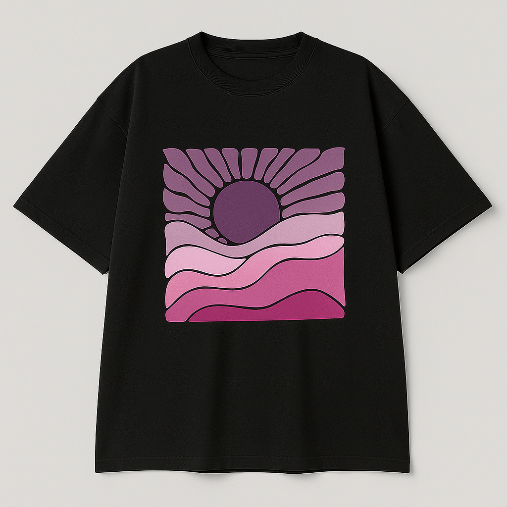 Pink Horizon 01 Oversized T-shirt
