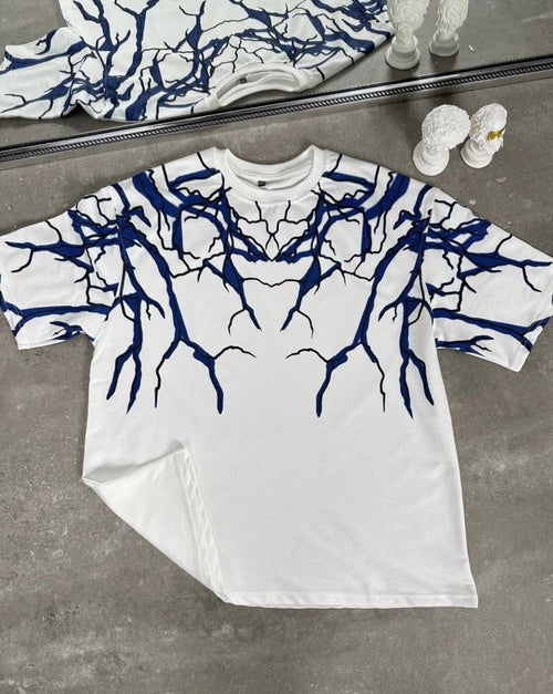 Cyan Flux Oversized Tee