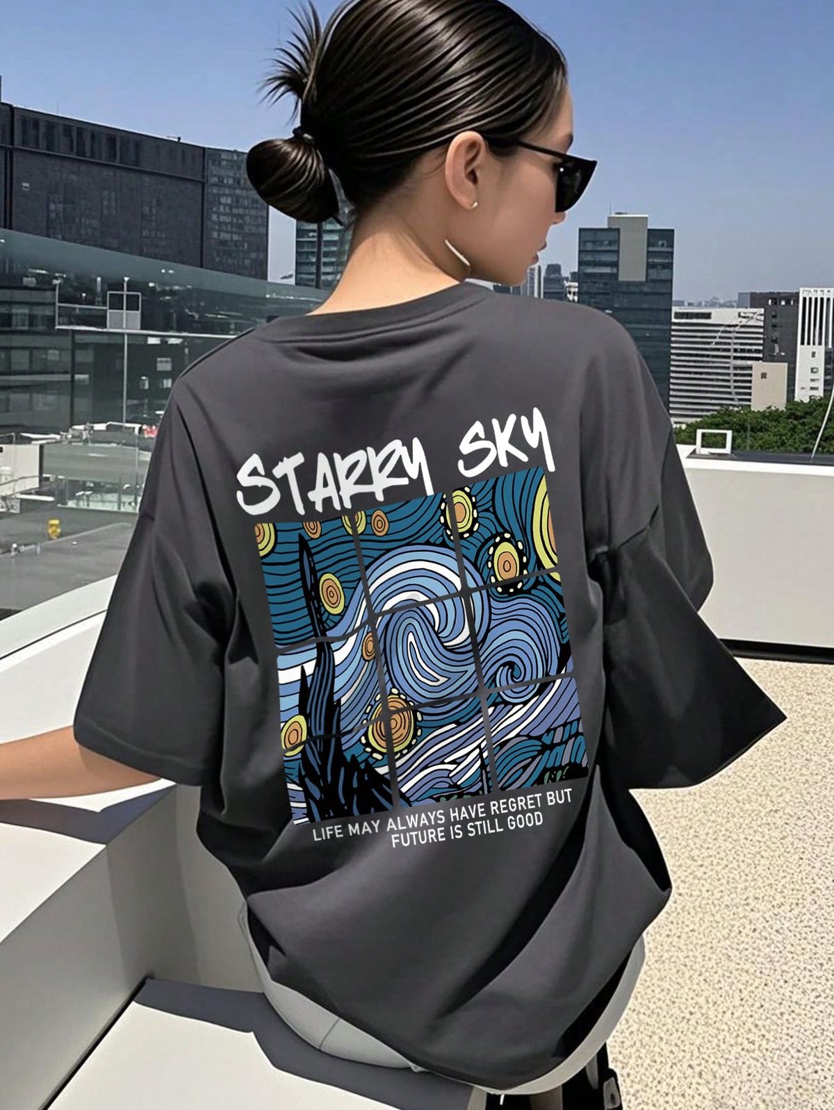 The 'Regretless Canvas' Oversized Tee