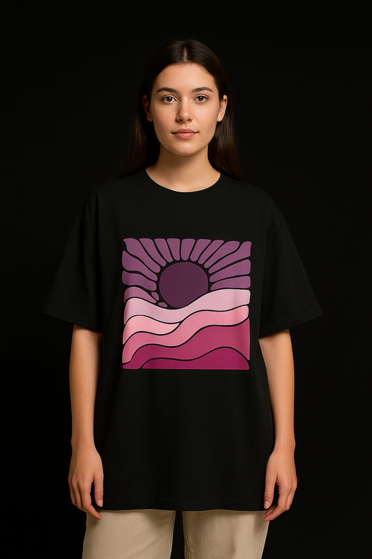 Pink Horizon 01 Oversized T-shirt